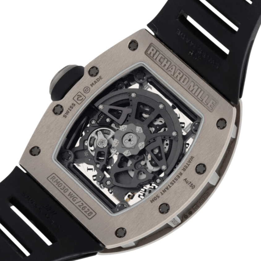 Richard Mille RM030 WG White Gold Automatic 42.7mm Skeleton Dial Mens Watch