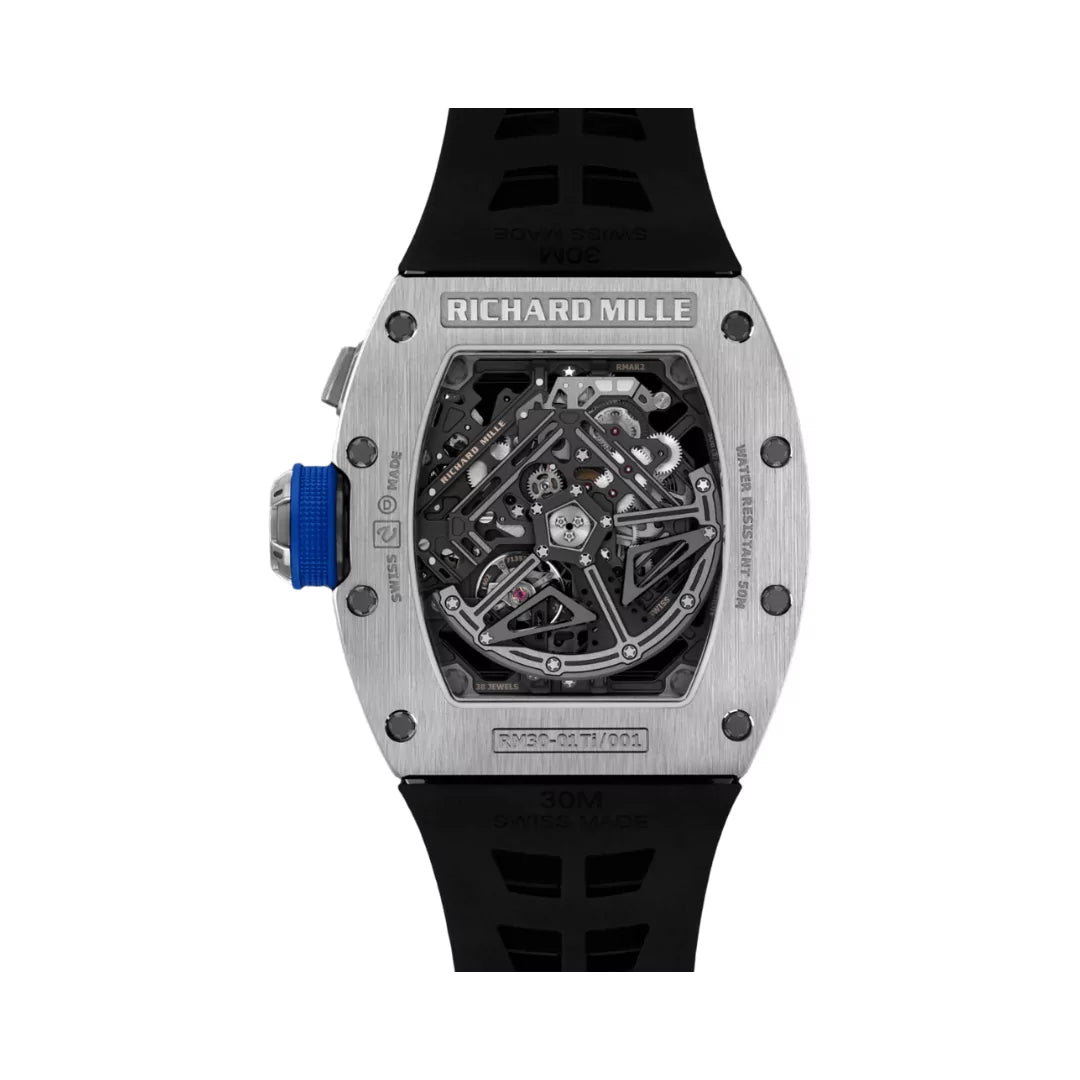 Richard Mille RM30-01 TI Automatic Winding with Declutchable Rotor Titanium 42mm Skeleton Dial Mens Watch