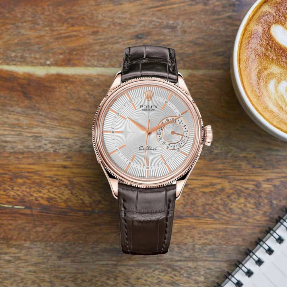Rolex Cellini M50515-0008 Calibre 2836/2813 Silver Dial Brown
