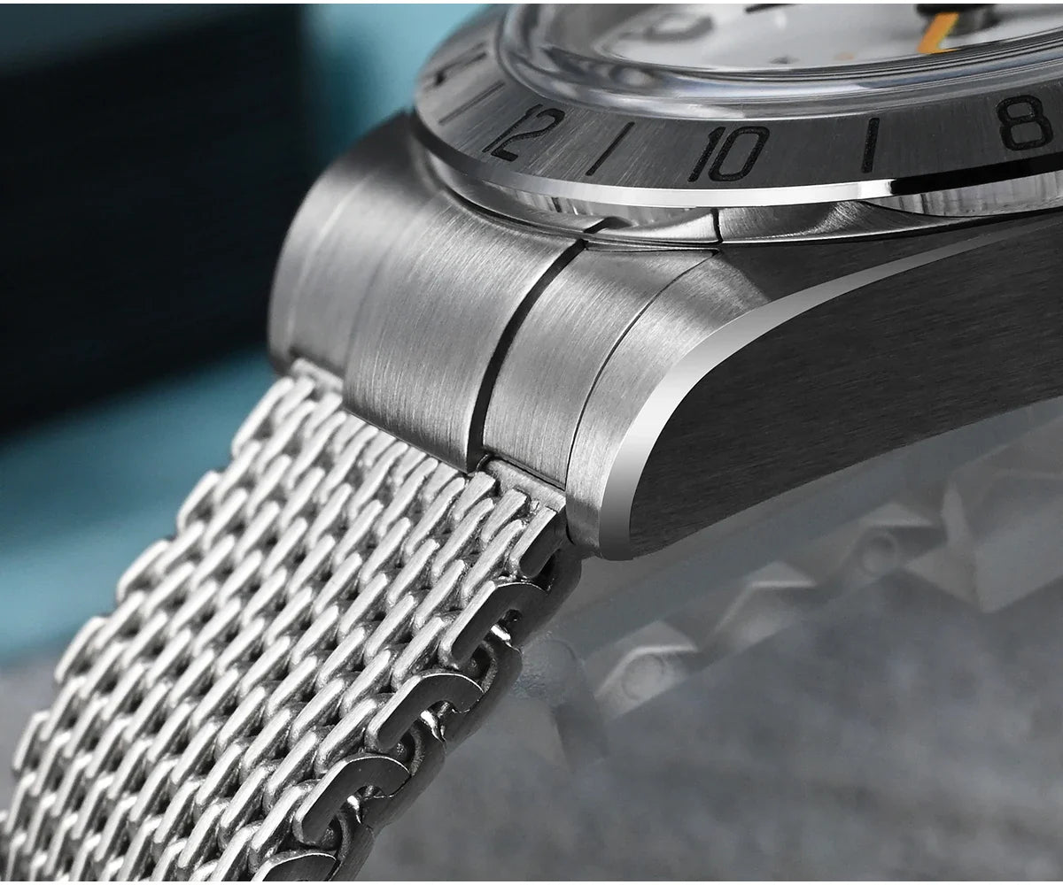 San Martin Automatic 10Bar GMT Mesh Milanese Bracelet 39mm