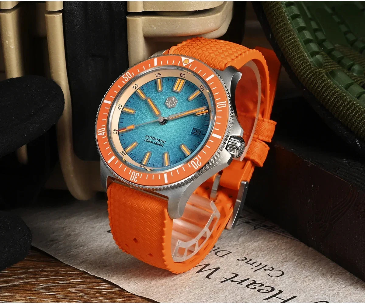 San Martin Automatic 200m Original Design Sapphire Luminous 40mm
