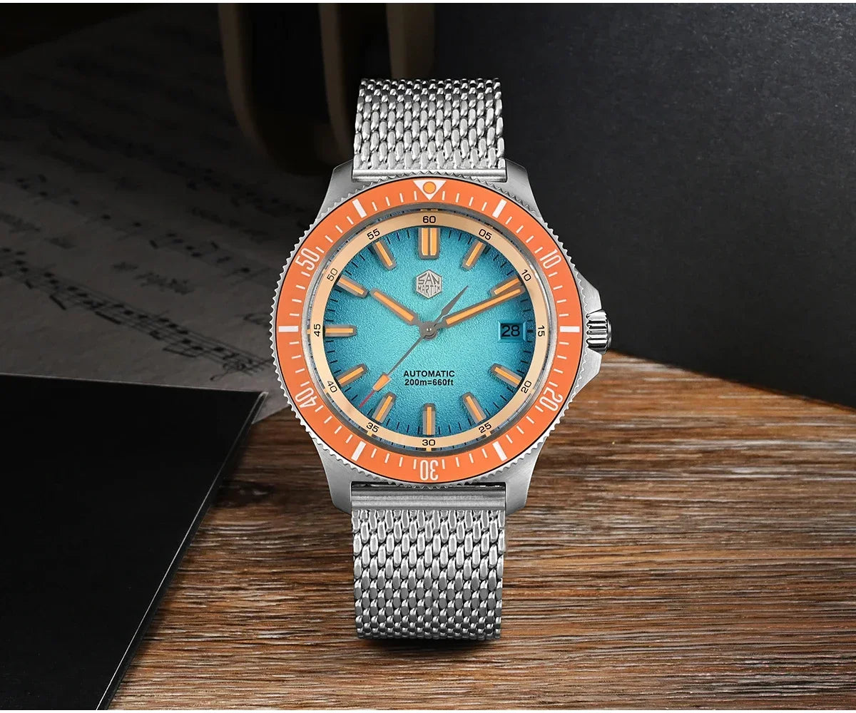 San Martin Automatic 200m Original Design Sapphire Luminous 40mm