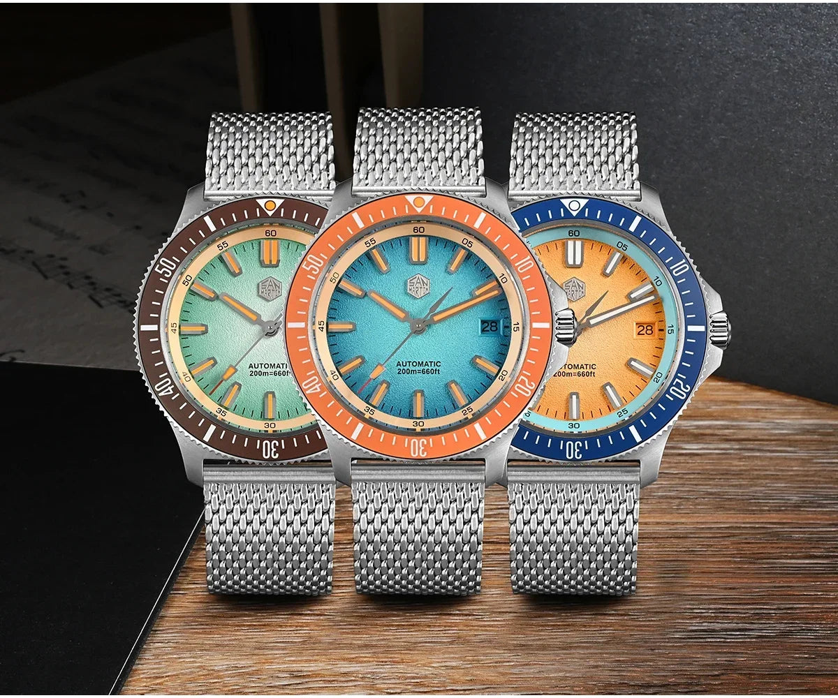 San Martin Automatic 200m Original Design Sapphire Luminous 40mm