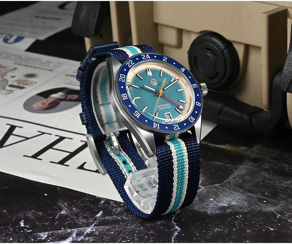 San Martin Original Design 100m Automatic GMT 39.5mm