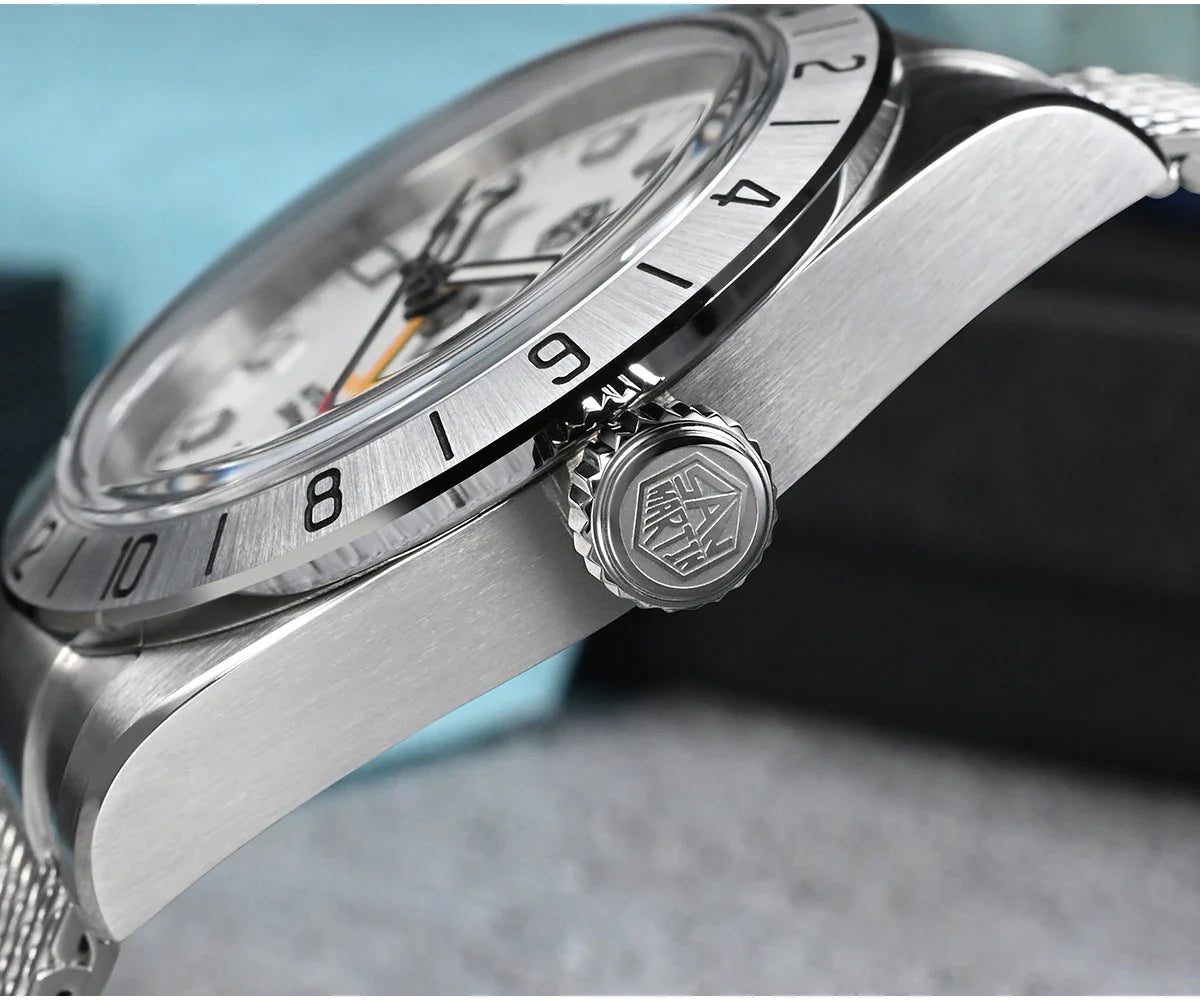 San Martin Automatic 10Bar GMT Mesh Milanese Bracelet 39mm