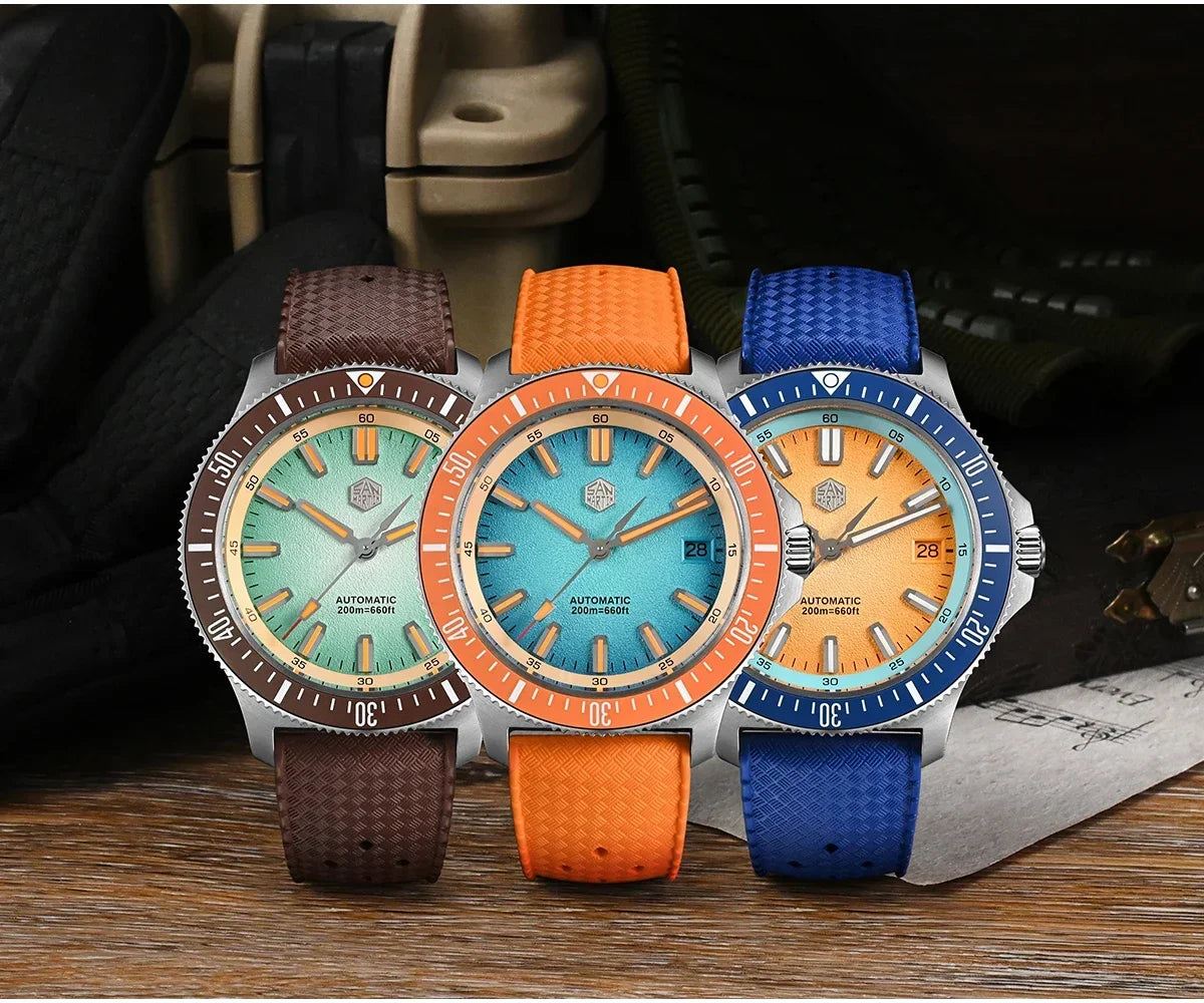San Martin Automatic 200m Original Design Sapphire Luminous 40mm