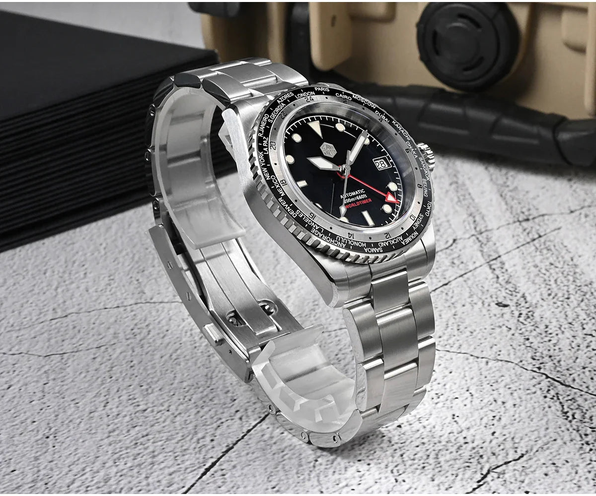 San Martin Diving Automatic/Mechanical Sapphire 200m GMT