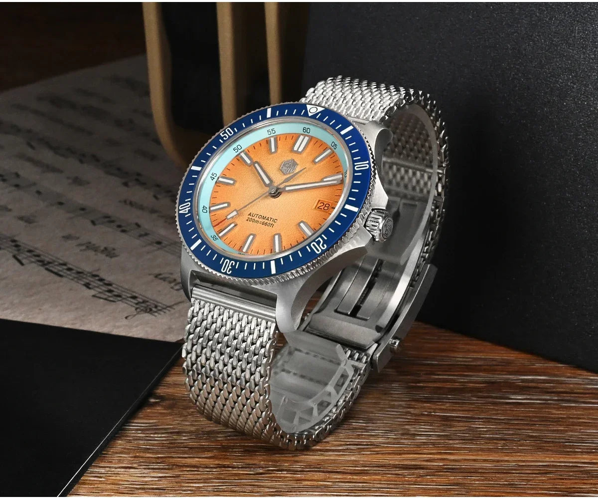 San Martin Automatic 200m Original Design Sapphire Luminous 40mm