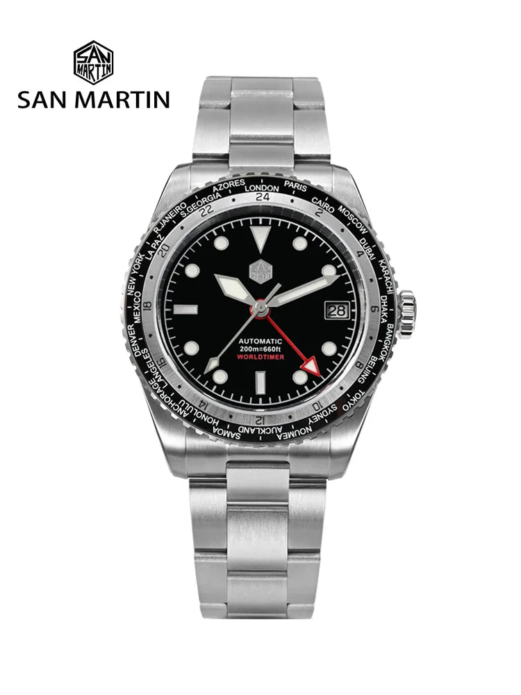 San Martin Diving Automatic/Mechanical Sapphire 200m GMT
