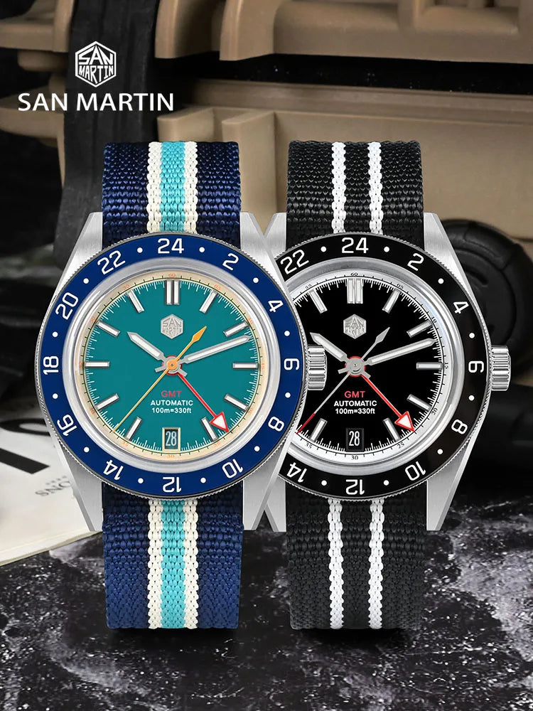 San Martin Original Design 100m Automatic GMT 39.5mm