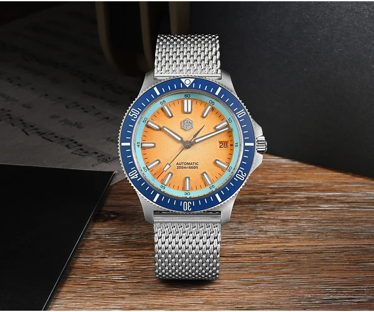 San Martin Automatic 200m Original Design Sapphire Luminous 40mm