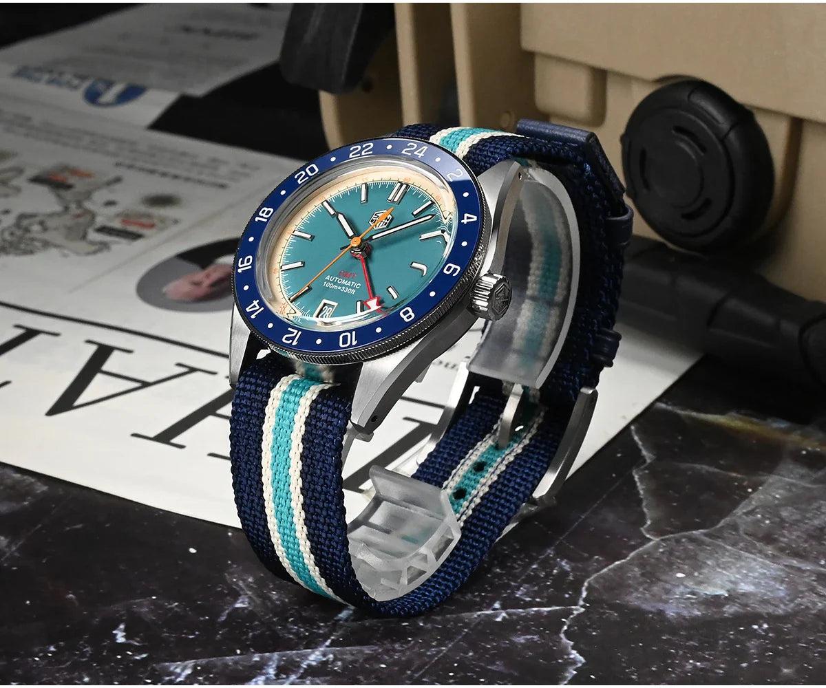 San Martin Original Design 100m Automatic GMT 39.5mm