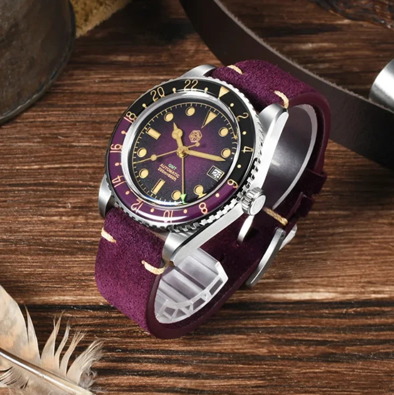 San Martin Automatic GMT 20ATM 40mm Luminous Bidirectional Sapphire Bezel