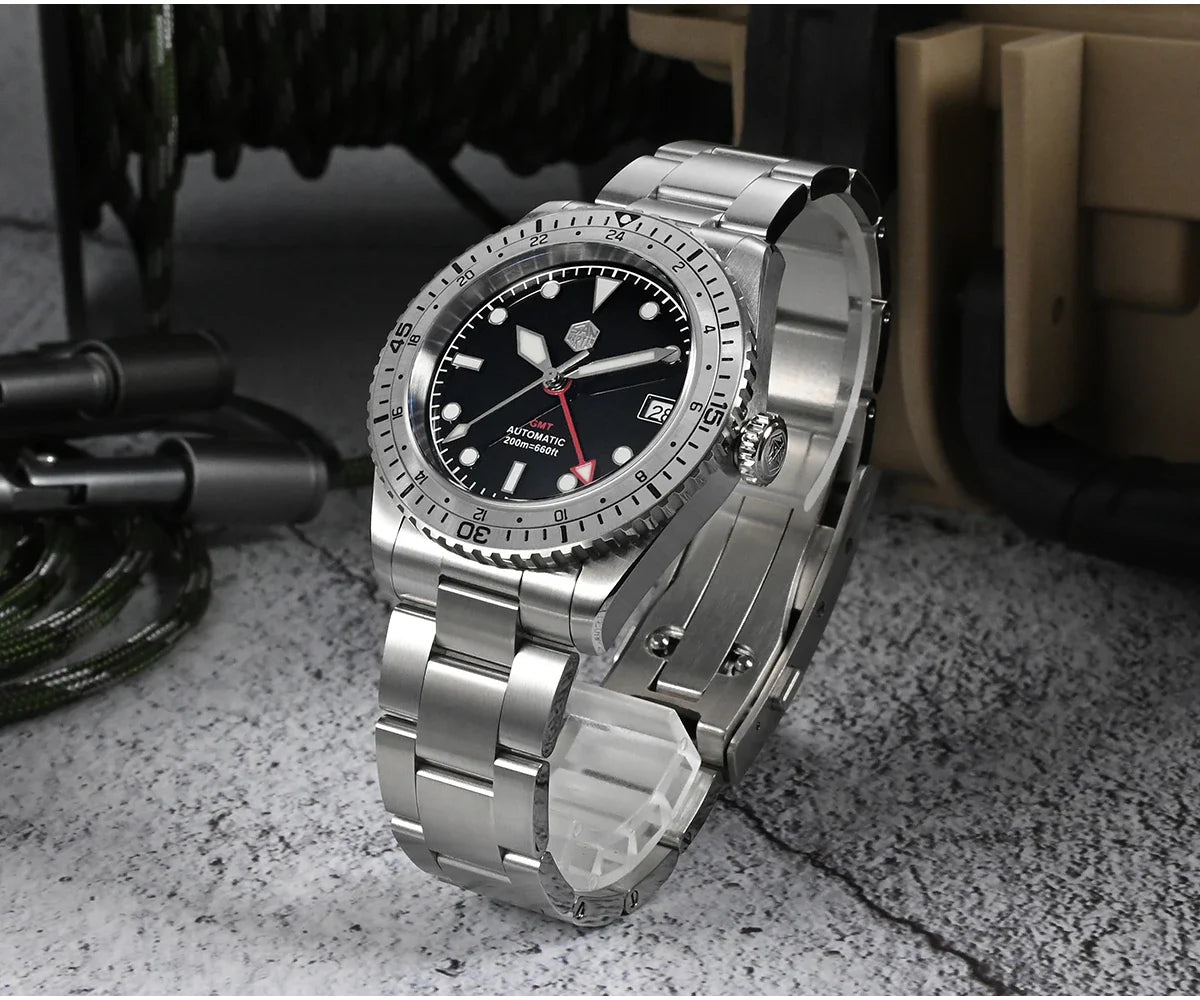 San Martin Diving Automatic/Mechanical Sapphire 200m GMT