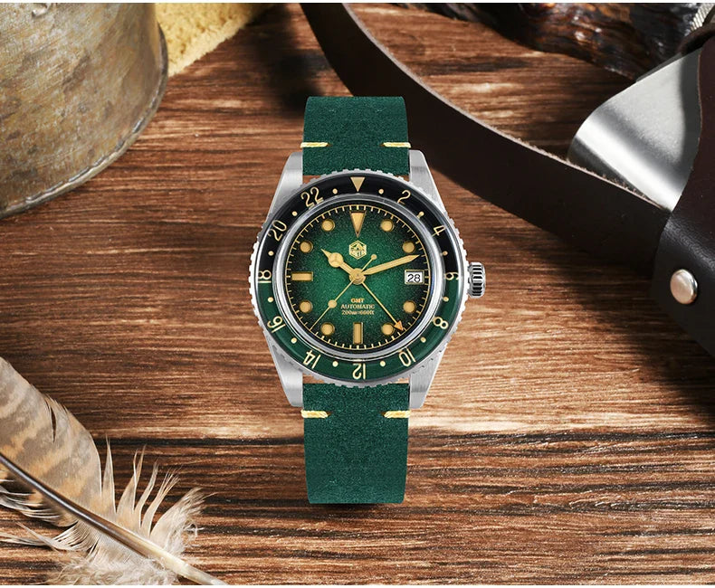 San Martin Automatic GMT 20ATM 40mm Luminous Bidirectional Sapphire Bezel
