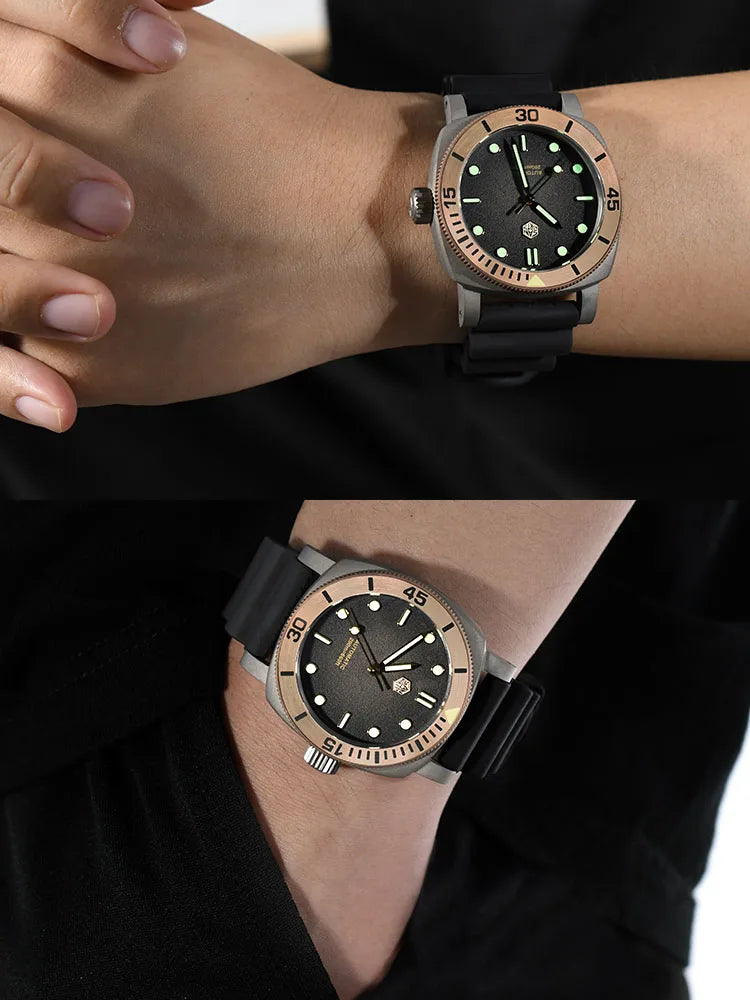 San Martin Retro Titanium Bronze Bezel Diver 200m 42mm