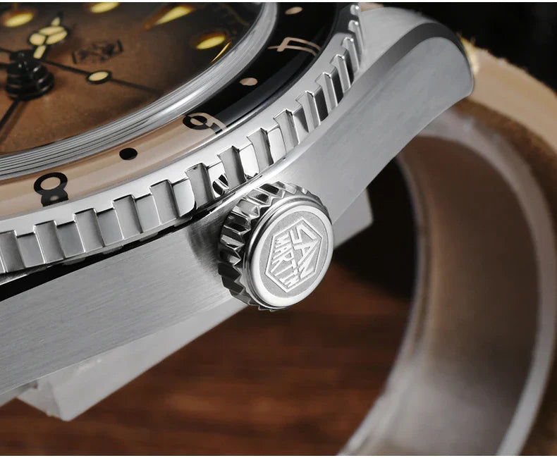San Martin Automatic GMT 20ATM 40mm Luminous Bidirectional Sapphire Bezel