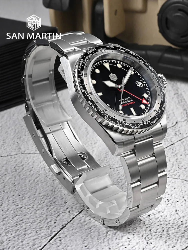 San Martin Diving Automatic/Mechanical Sapphire 200m GMT