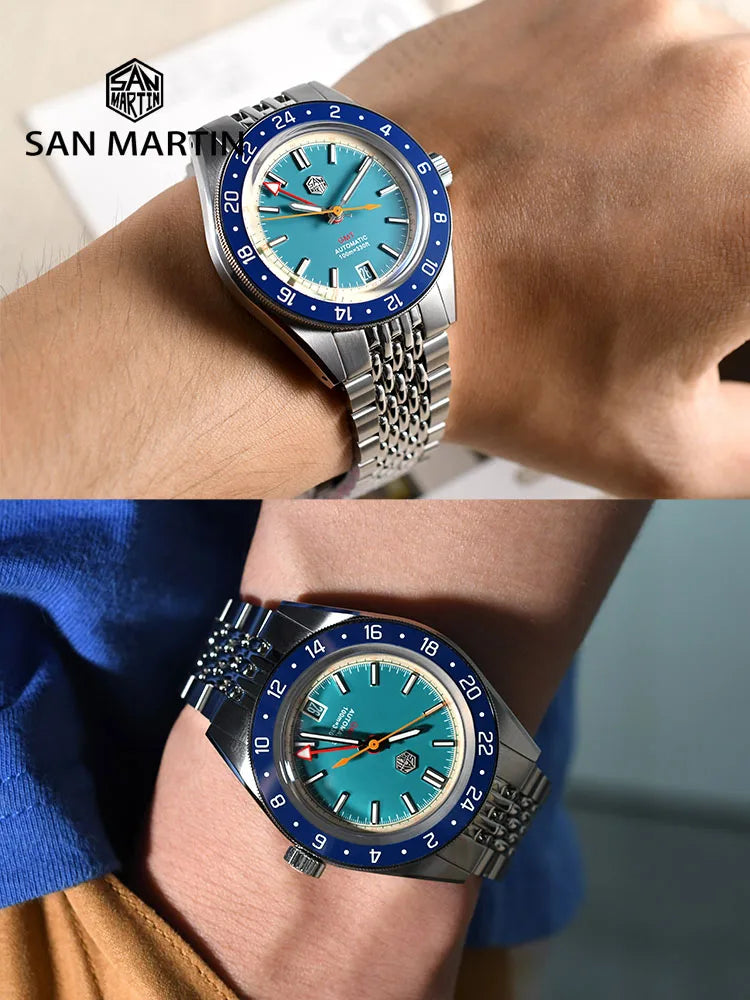 San Martin Original Design 100m Automatic GMT 39.5mm