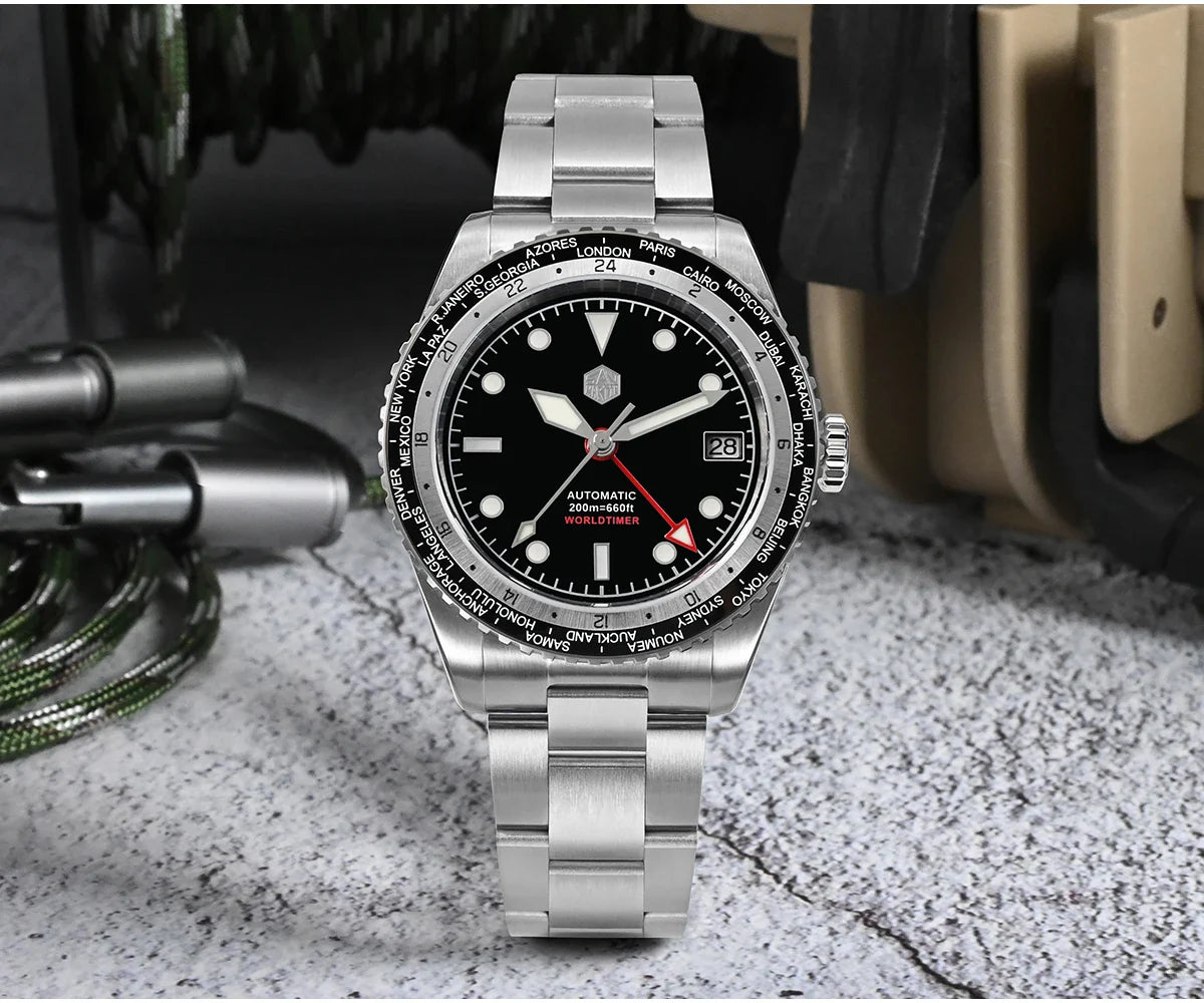 San Martin Diving Automatic/Mechanical Sapphire 200m GMT