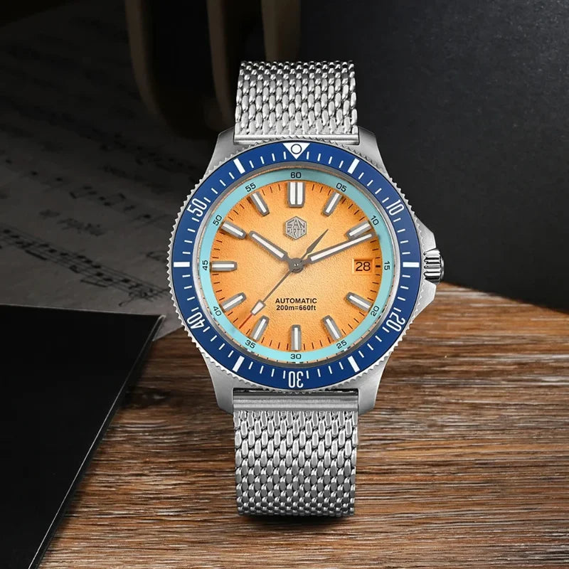 San Martin Automatic 200m Original Design Sapphire Luminous 40mm