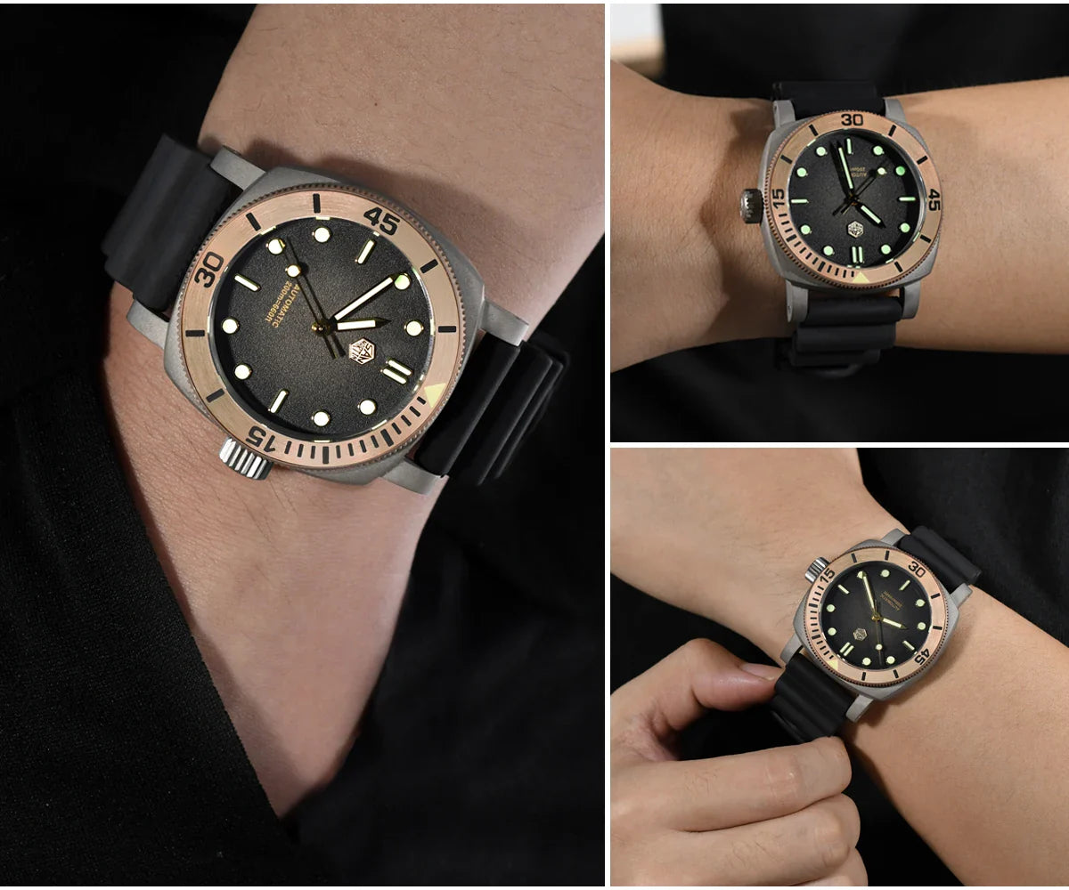 San Martin Retro Titanium Bronze Bezel Diver 200m 42mm