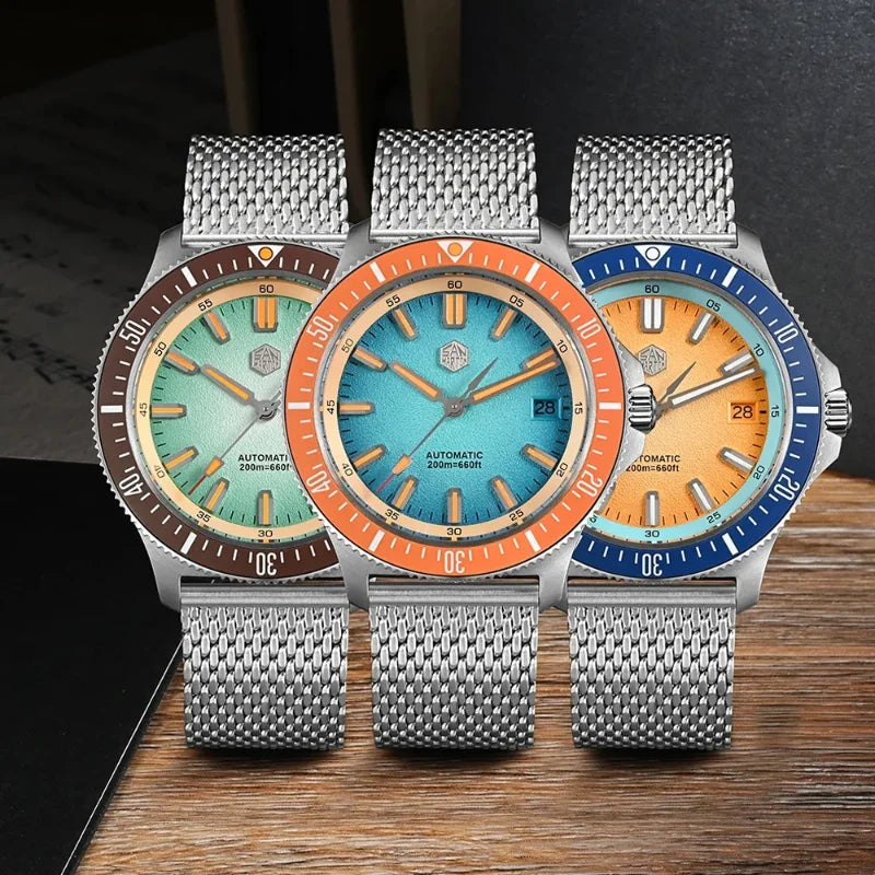 San Martin Automatic 200m Original Design Sapphire Luminous 40mm