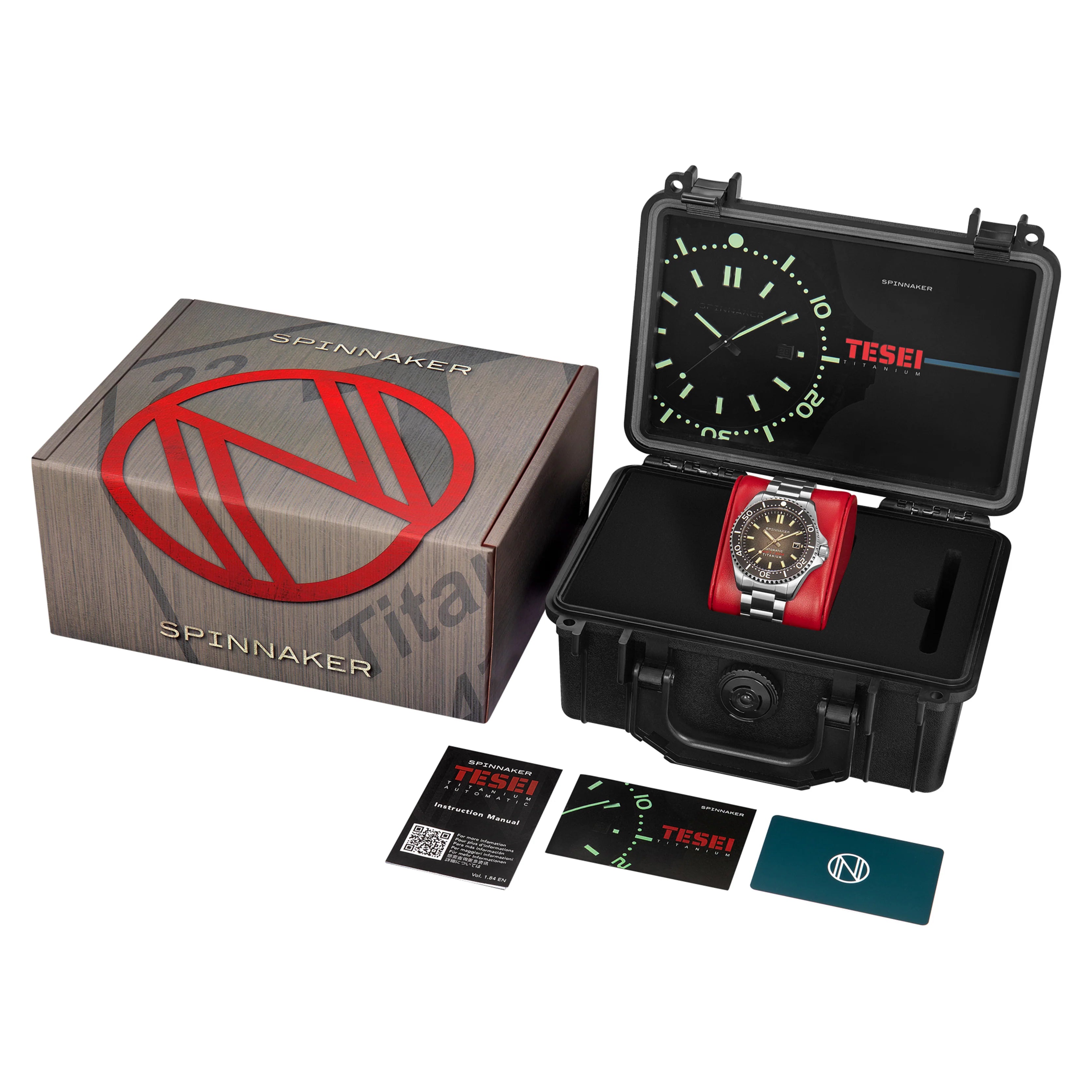 Tesei Titanium Automatic Stealth Black SP-5084-66 Spinnaker