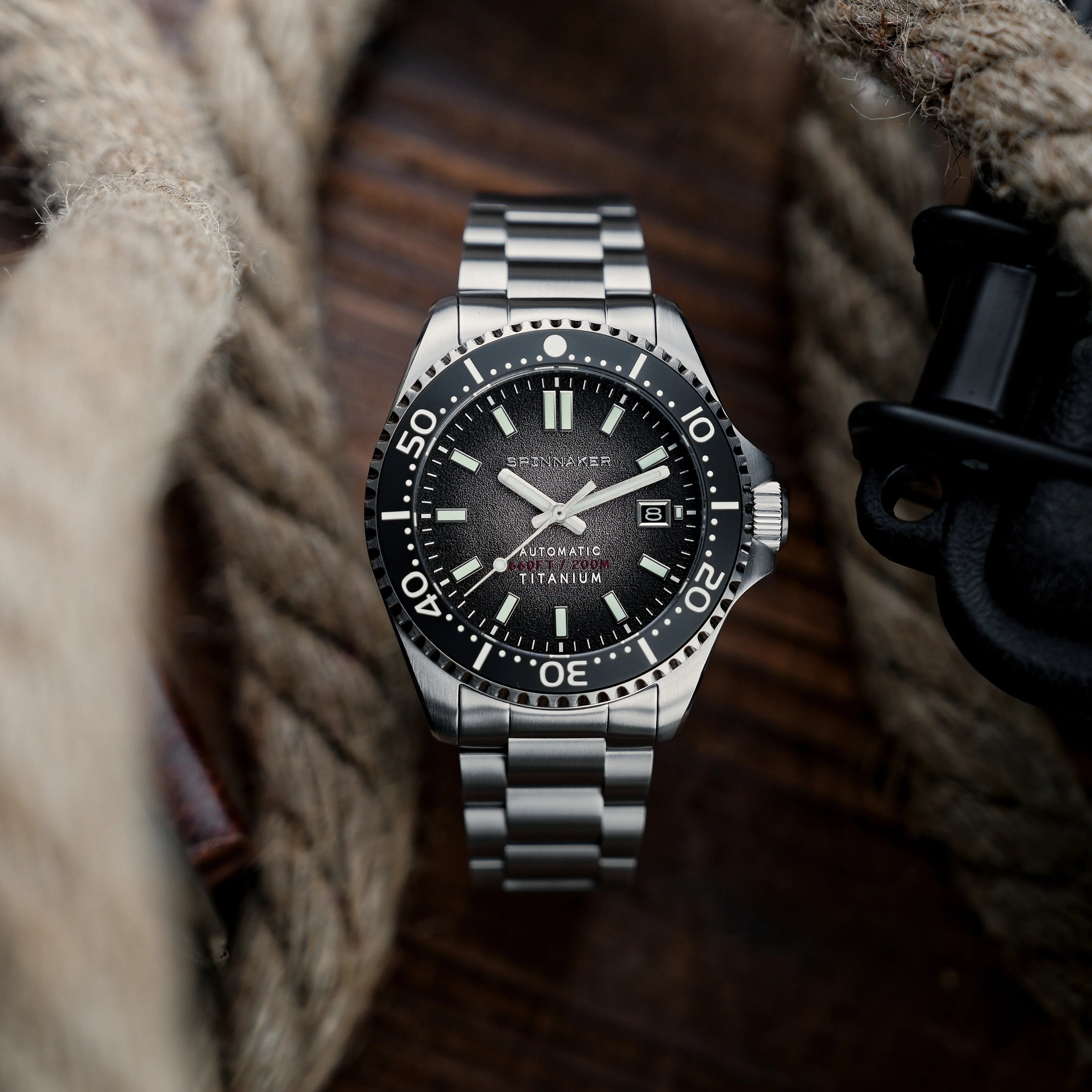 Tesei Titanium Automatic Stealth Black SP-5084-66 Spinnaker