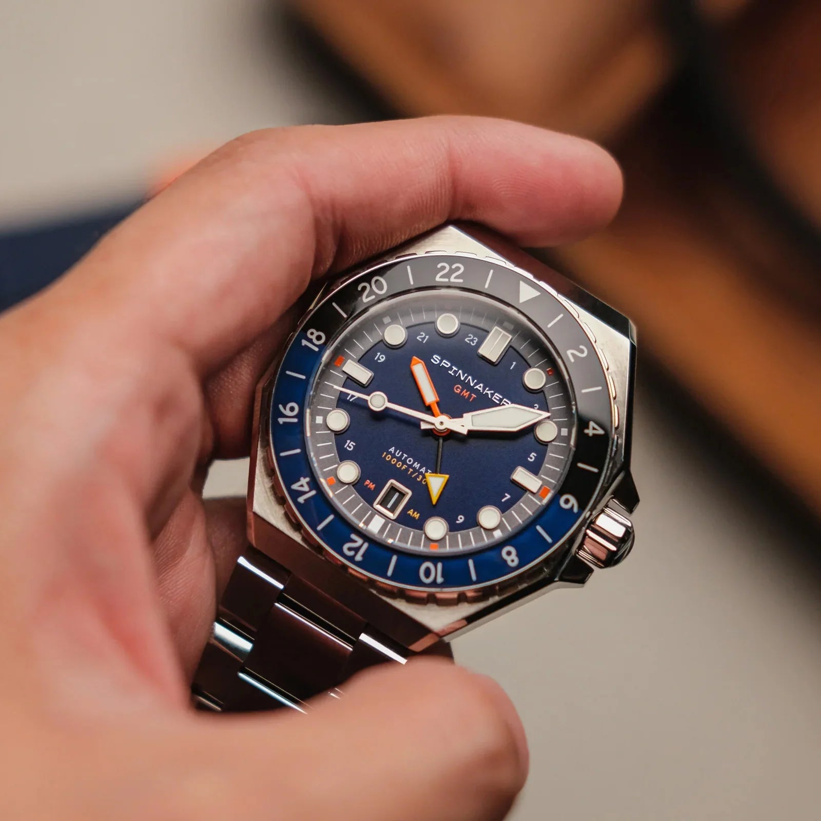Dumas GMT Automatic Navy Black 44mm SP-5119-22 Spinnaker