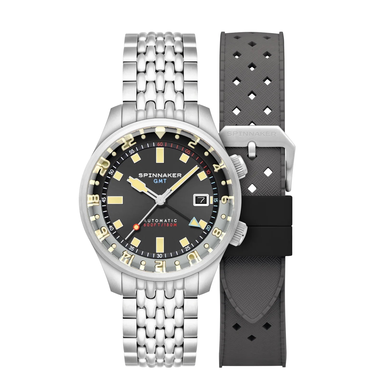 Bradner GMT Automatic Uniform Grey 42mm SP-5121-33 Spinnaker