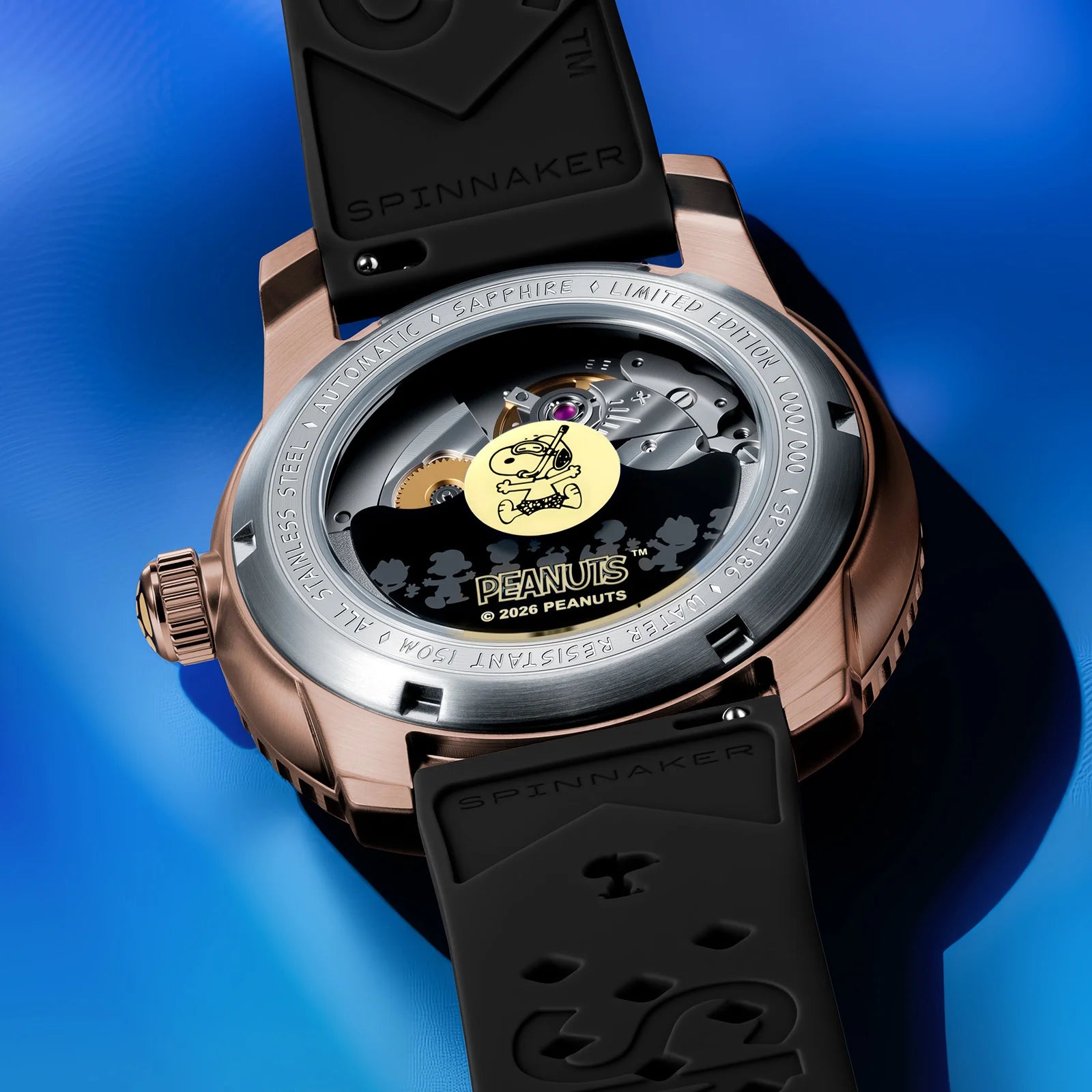 Fleuss 40 Automatic Peanuts Snoopy Seaside Snorkel Obsidian Glow Limited Edition SP-5186-04 Spinnaker
