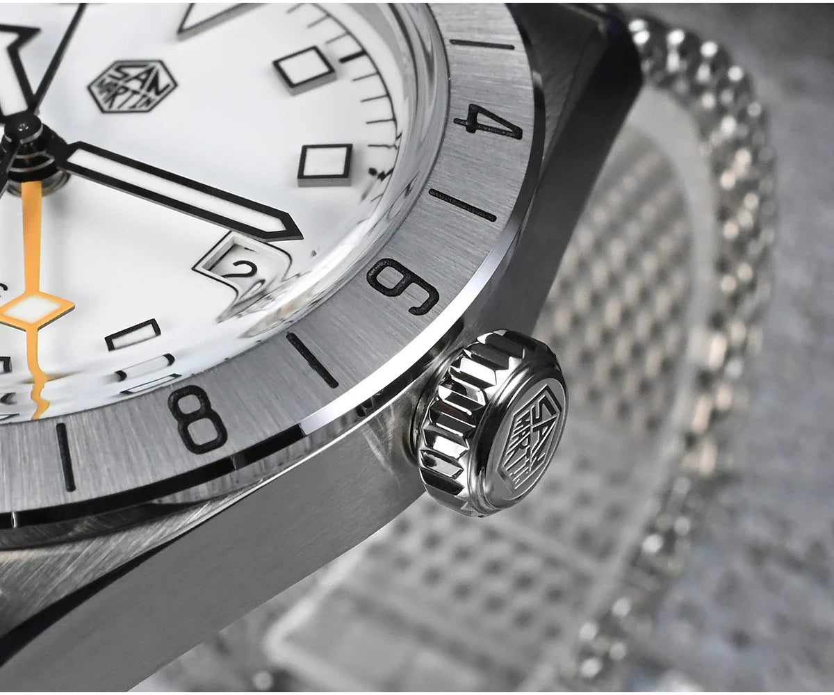 San Martin Automatic 10Bar GMT Mesh Milanese Bracelet 39mm