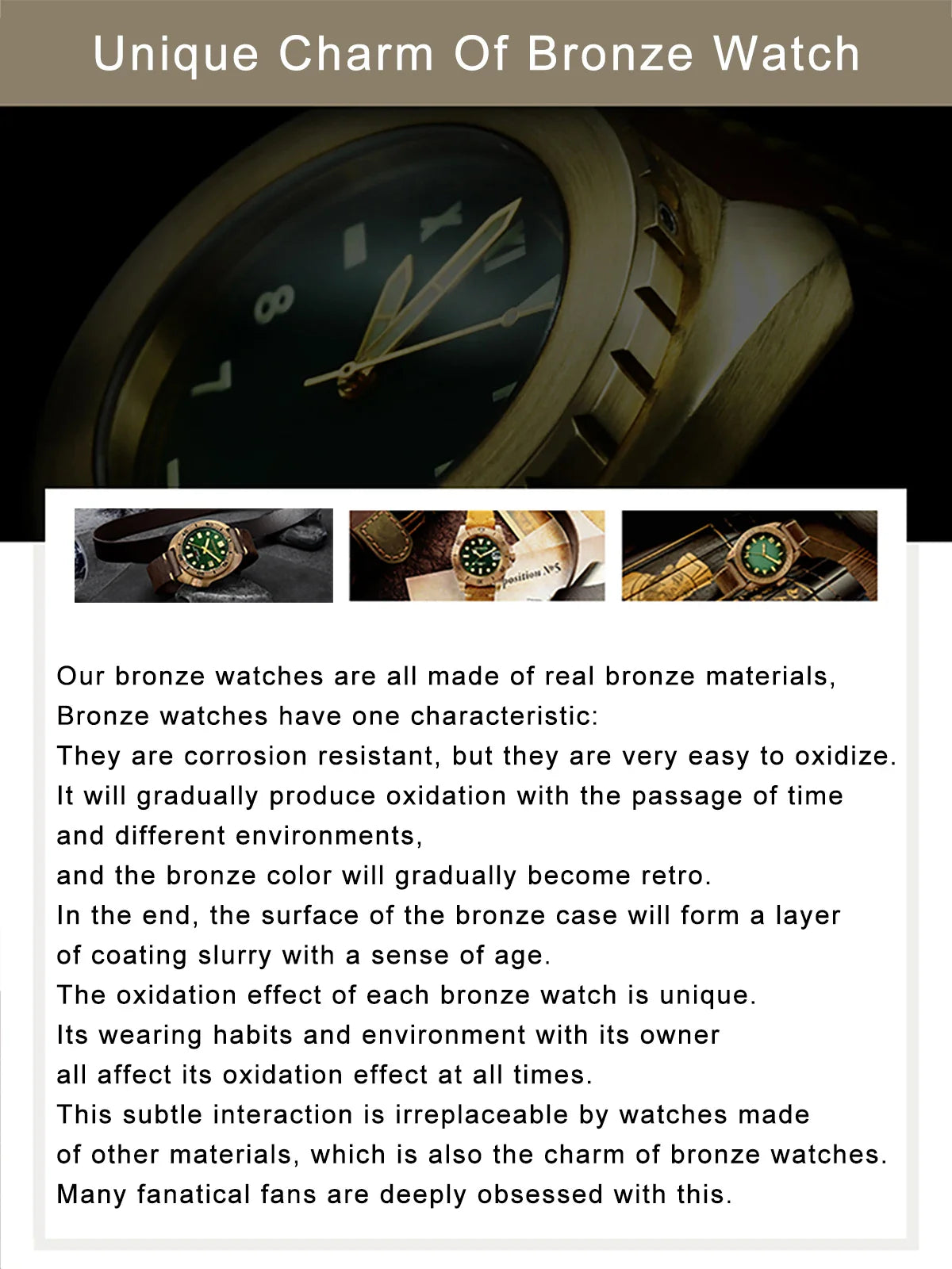 San Martin Retro Titanium Bronze Bezel Diver 200m 42mm