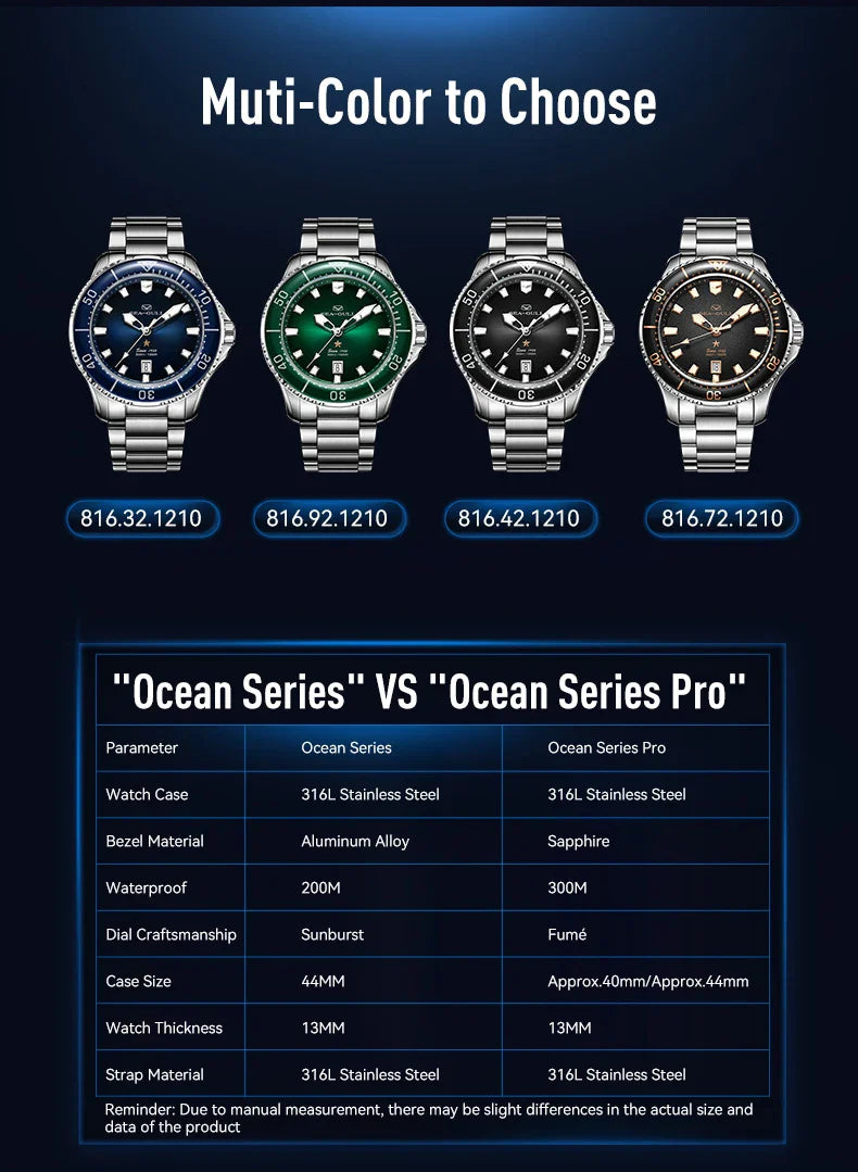 Seagull 300M Crystal Ocean Series 1210