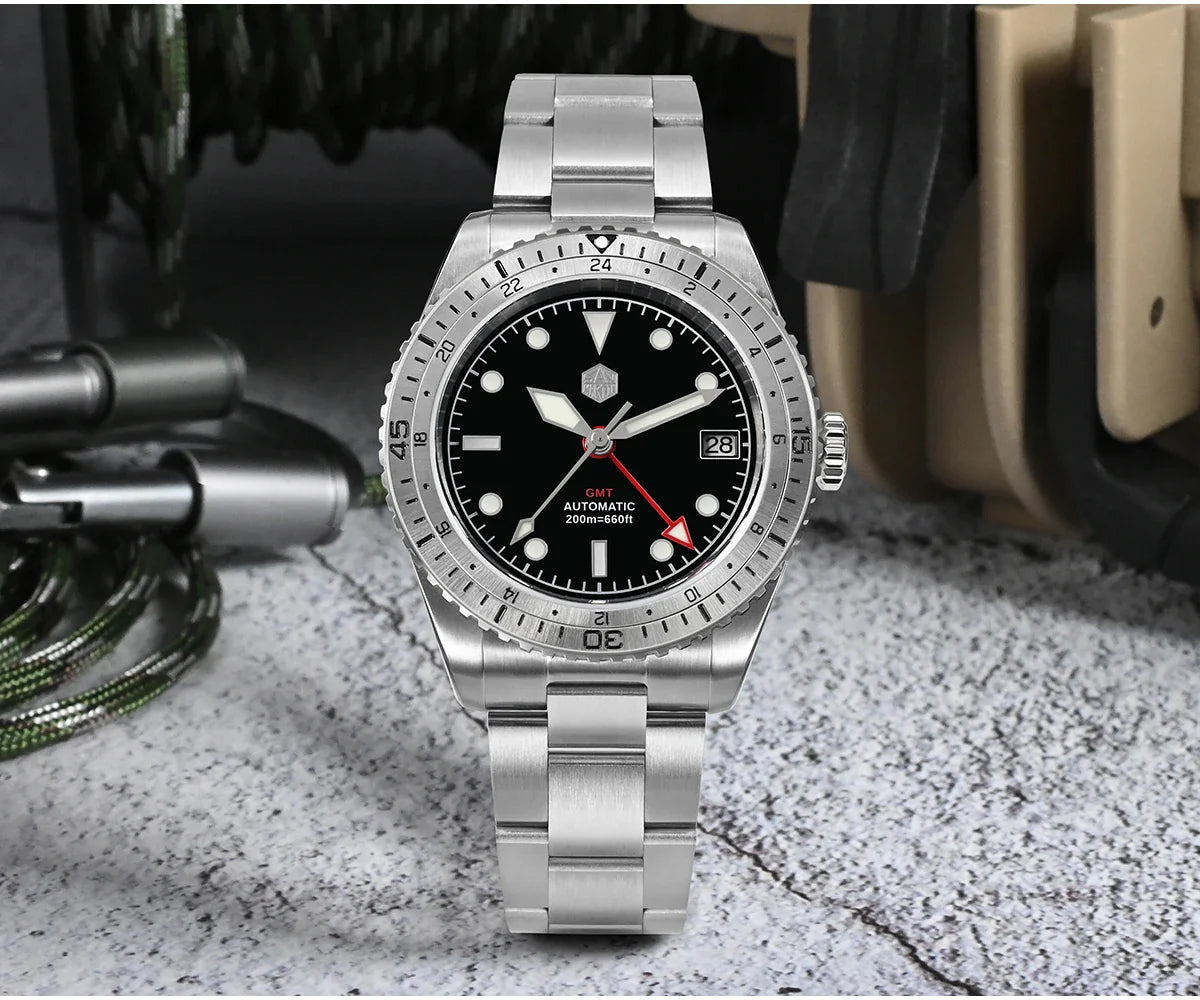 San Martin Diving Automatic/Mechanical Sapphire 200m GMT