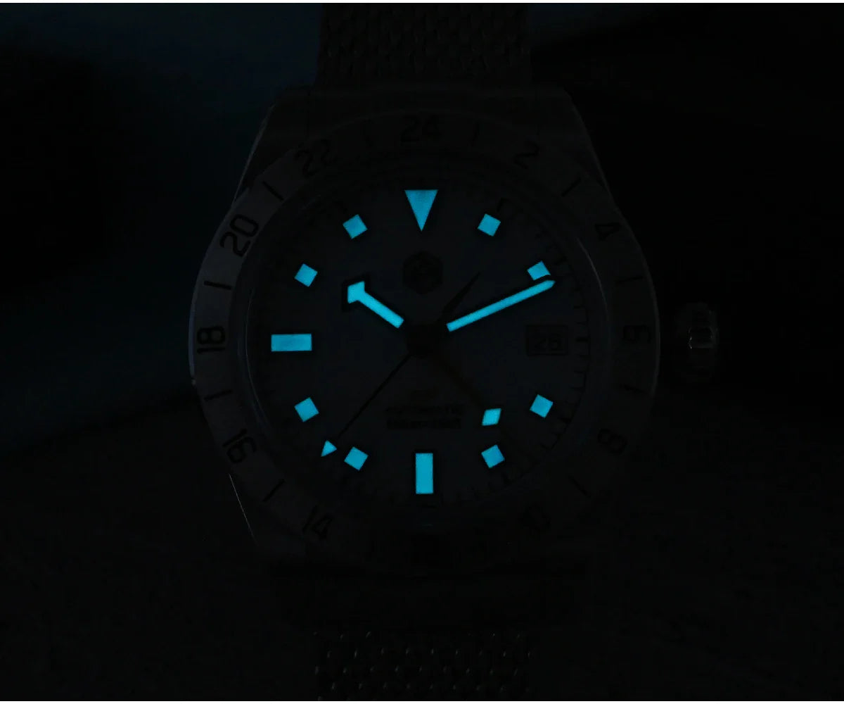 San Martin Automatic 10Bar GMT Mesh Milanese Bracelet 39mm