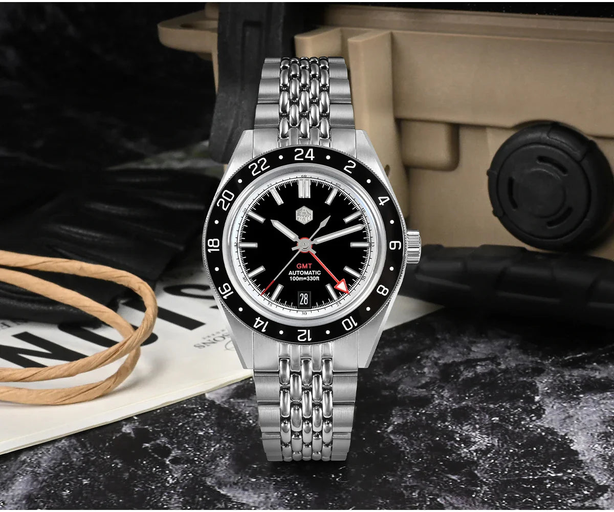 San Martin Original Design 100m Automatic GMT 39.5mm