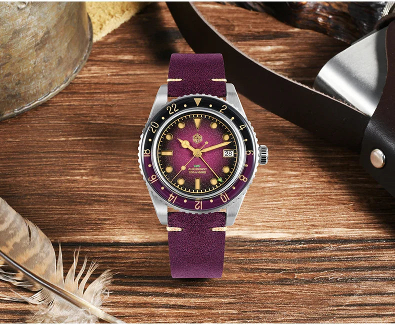 San Martin Automatic GMT 20ATM 40mm Luminous Bidirectional Sapphire Bezel