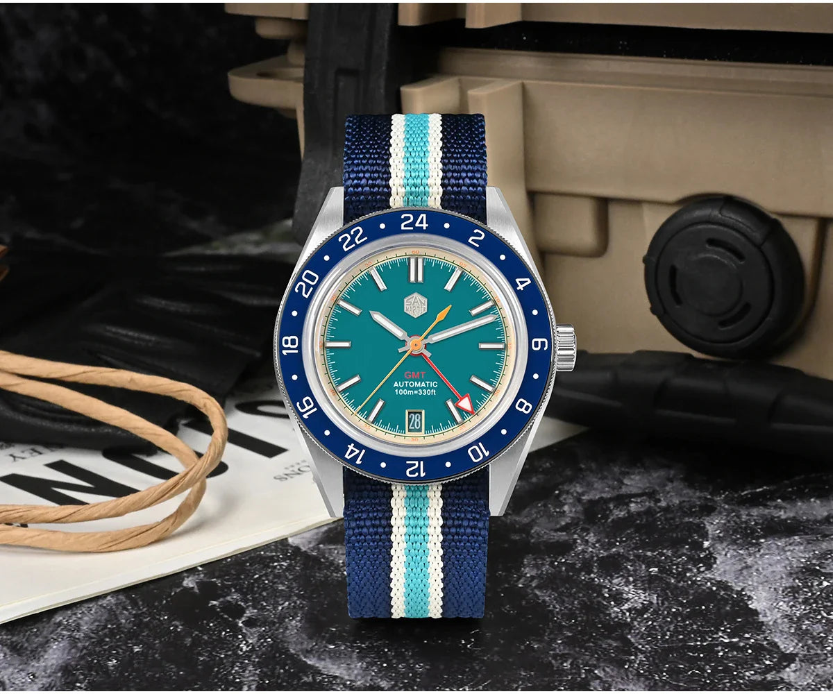San Martin Original Design 100m Automatic GMT 39.5mm
