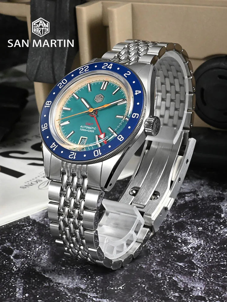 San Martin Original Design 100m Automatic GMT 39.5mm