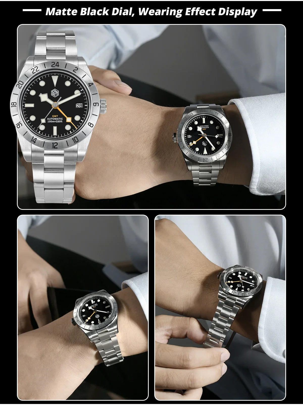 San Martin Automatic 100m GMT 39mm