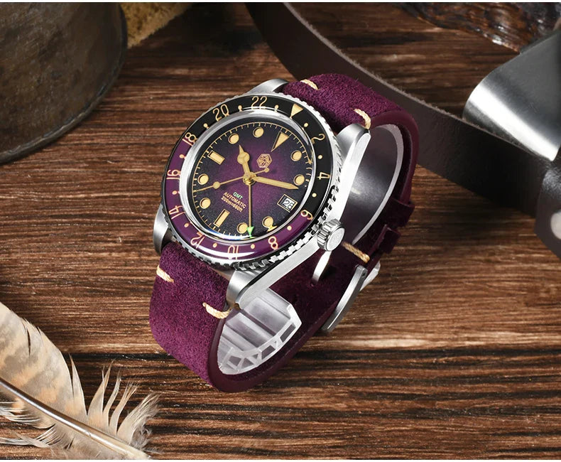 San Martin Automatic GMT 20ATM 40mm Luminous Bidirectional Sapphire Bezel