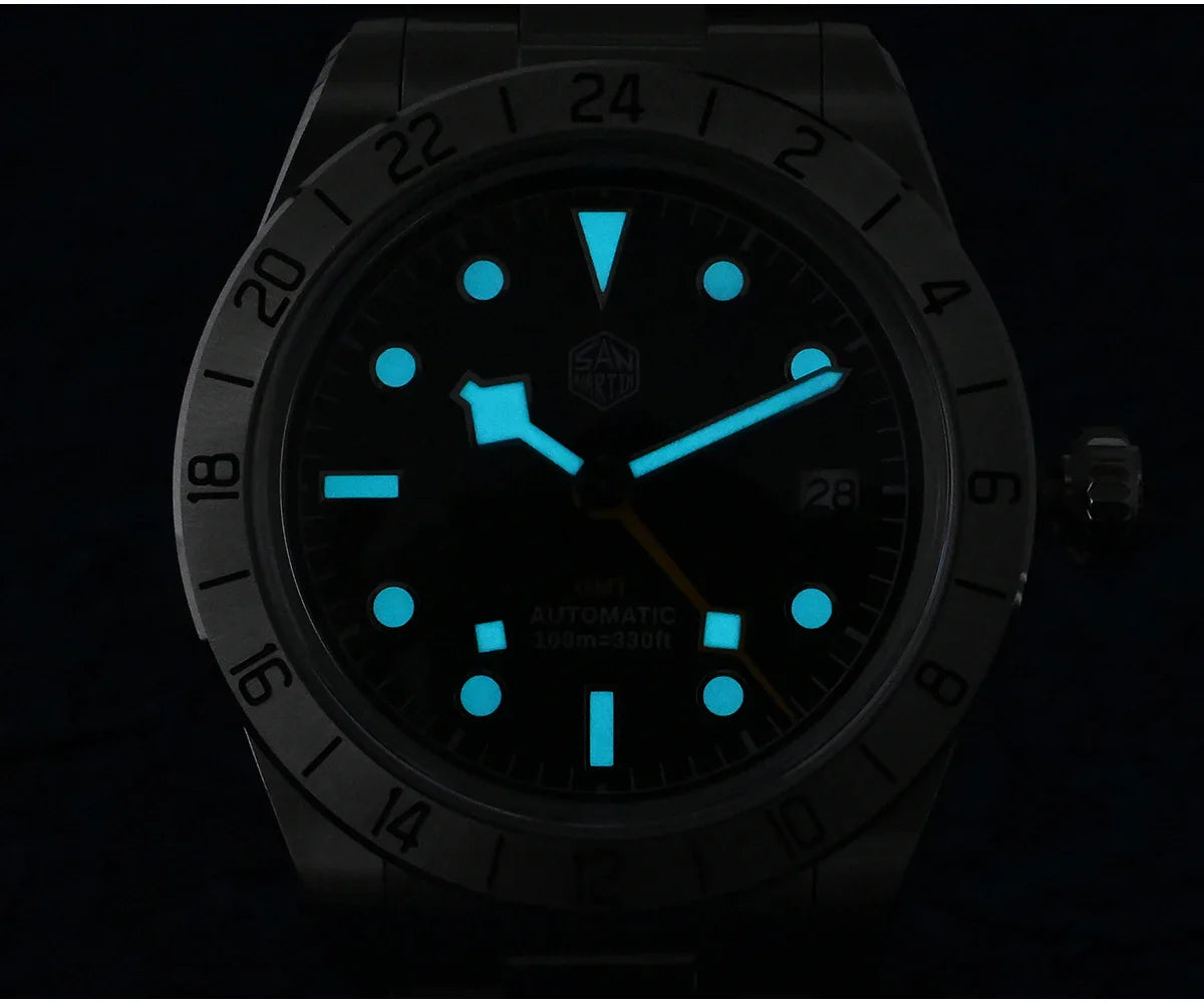 San Martin Automatic 100m GMT 39mm