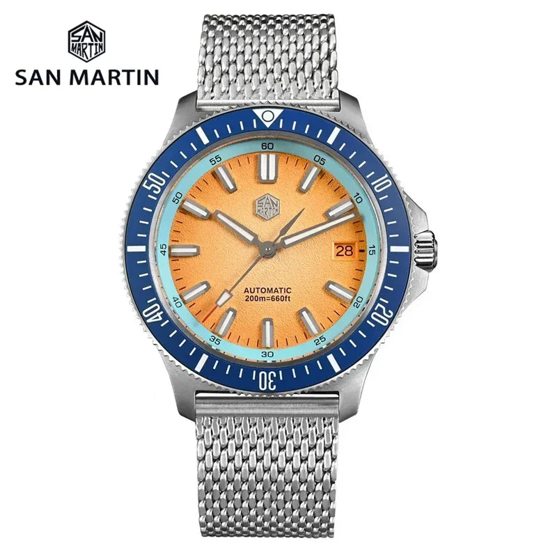 San Martin Automatic 200m Original Design Sapphire Luminous 40mm