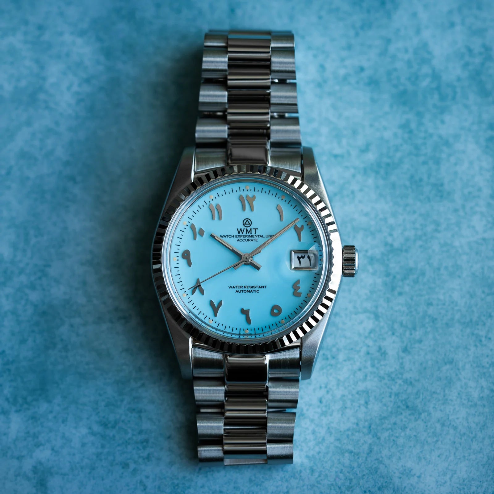 Cabochon – Arabic Numerals Edition/ Glossy Sky Blue Dial/ Limited 50pcs WMT-AB083 WMT