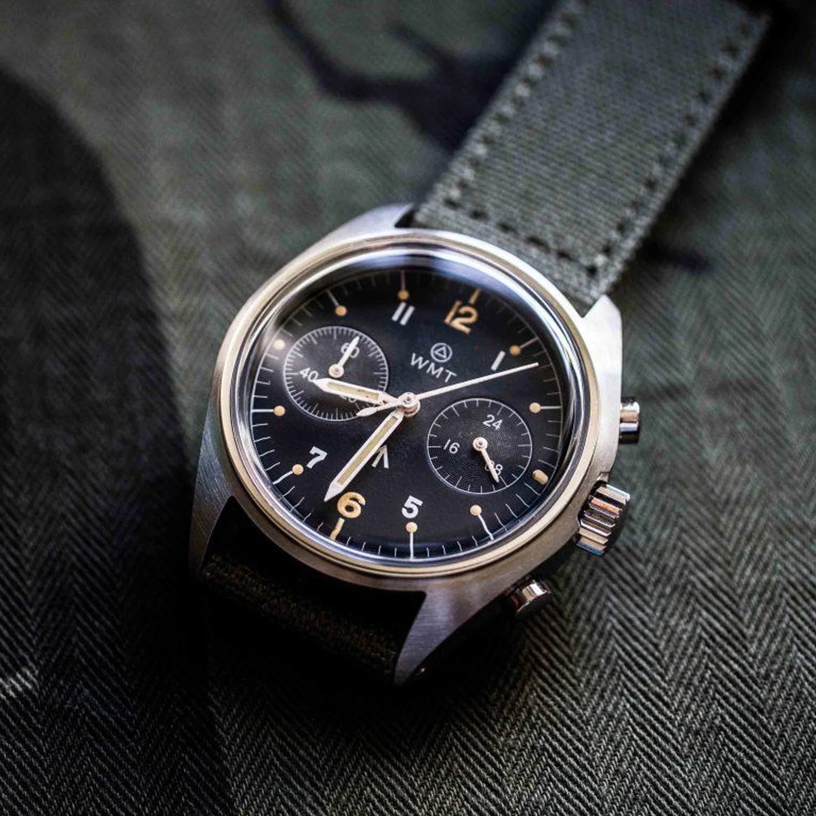 Royal Air Force - Aged Edition/ (Military Green Canvas Strap + Military Green Nato Strap) WMT-AB016 WMT