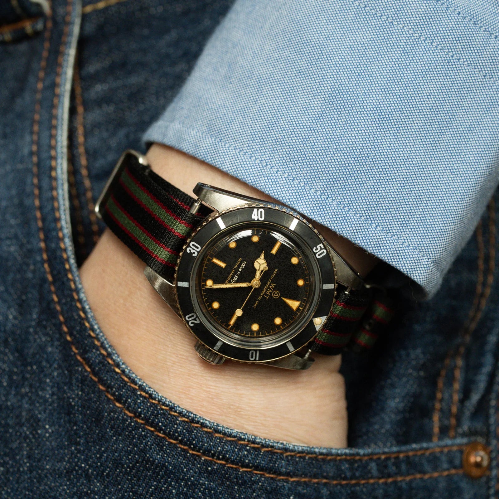 Sea Diver - ”MI6-010” Intelligence Agency Special Edition/ All Aged With Brass Bezel WMT-AB024 WMT