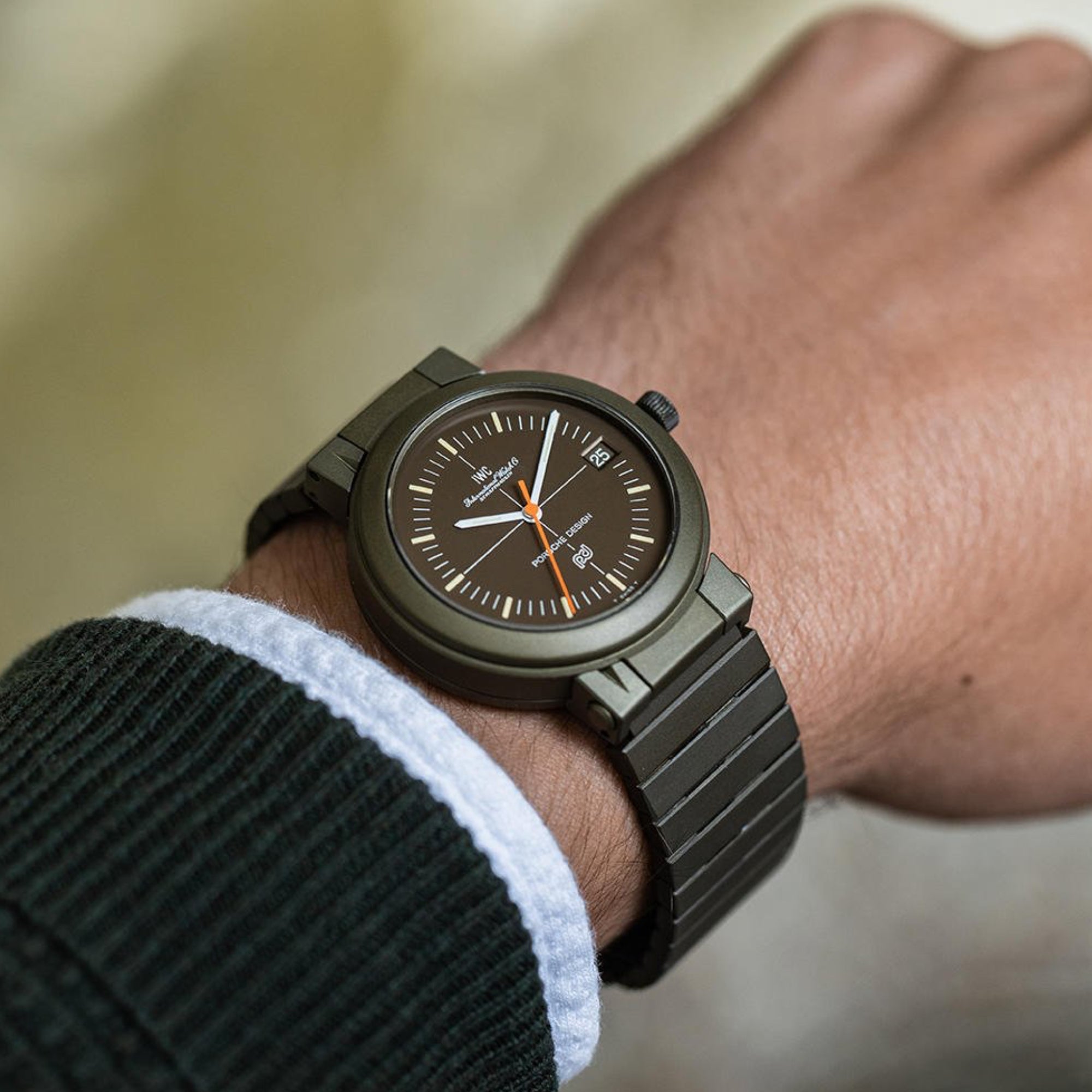 IWC Porsche Design IW3510 Automatic Compass 39Mm Aluminum Brown Dial