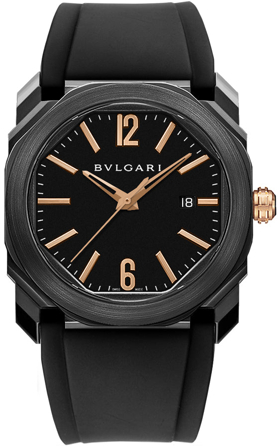 Bvlgari Octo 41Mm Black Steel Men’S Watch Ref. 102581